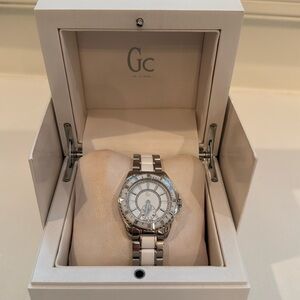 Silver/white watch for women